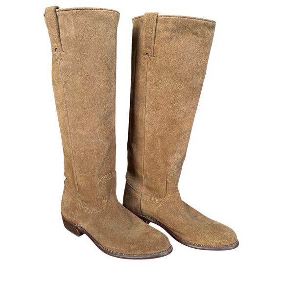 The Frye Company light brown tall suede boots women's size 6.5M - Picture 13 of 13
